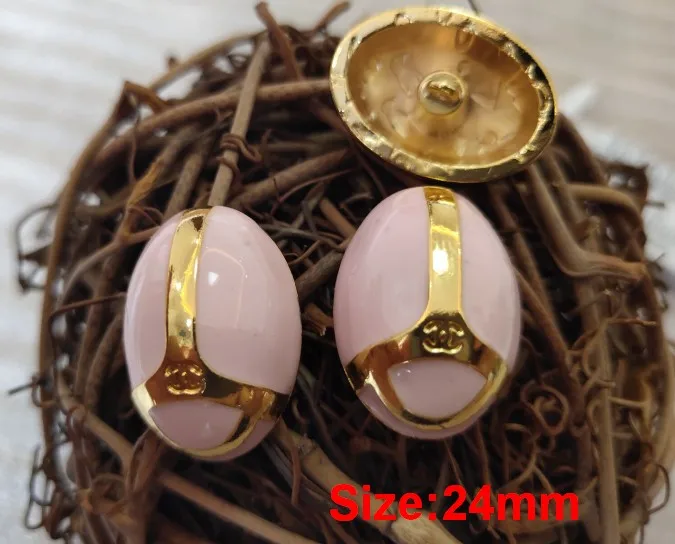 NO15 Size 24mm pink Новинка 10 шт. высококачественная металлическая куртка в форме сердца с капельным маслом и пуговицами аксессуары пальто свитер рубашка кнопка 18 мм - Цвет: NO15 Size 24mm pink