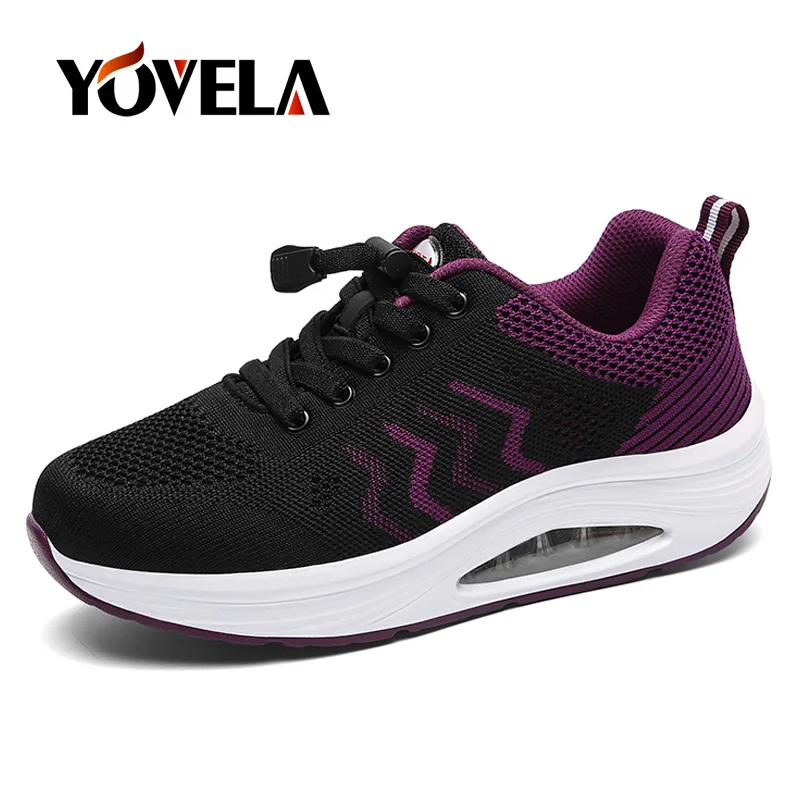 

Women Platform Sneakers Shoes Flat Slip on Walking Shoes Women Black Breathable Mesh Casual Sneakers Comfortable Dancing Shoes
