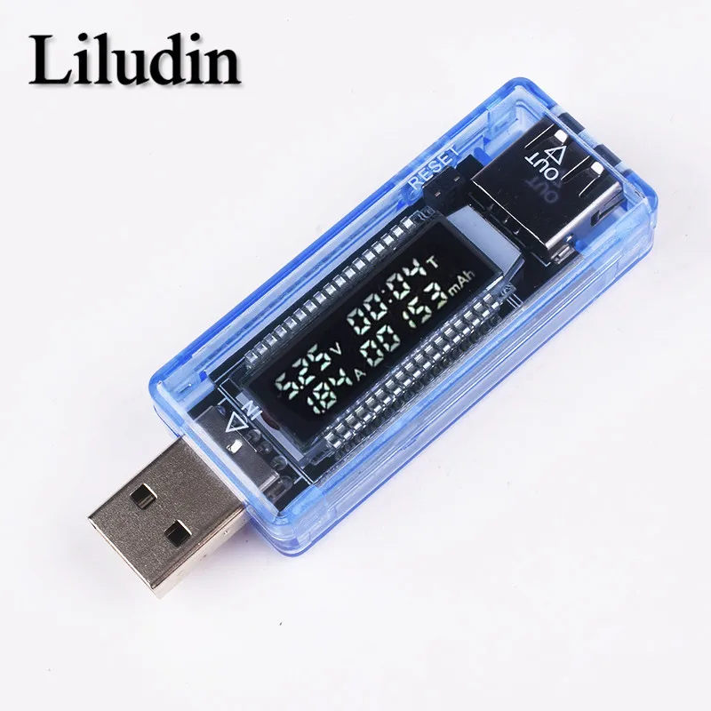 USB Вольтметр Амперметр тестер тока напряжения ЖК цифровой дисплей емкости