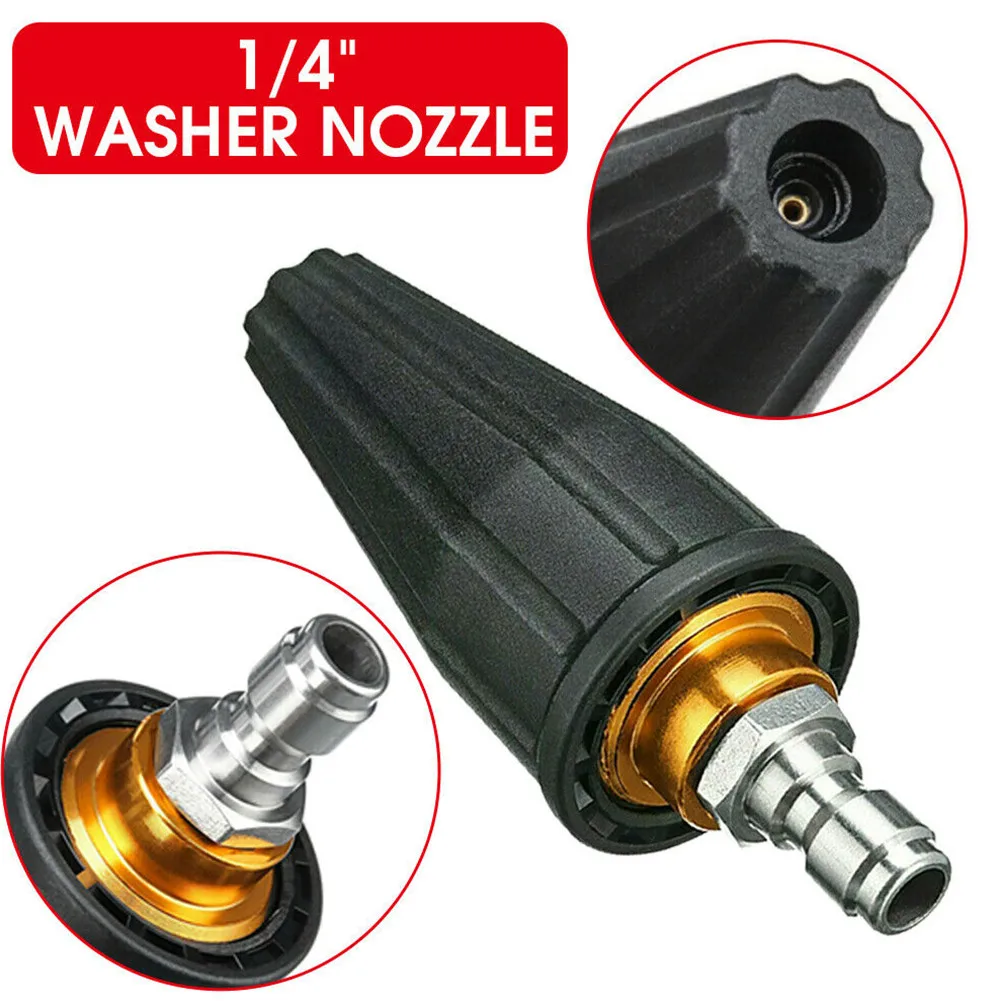 

3600PSI* High Pressure Washer Release Jet Wash Quick Rotating Turbo Nozzle Tip For High-pressure Water Rotating Pistol