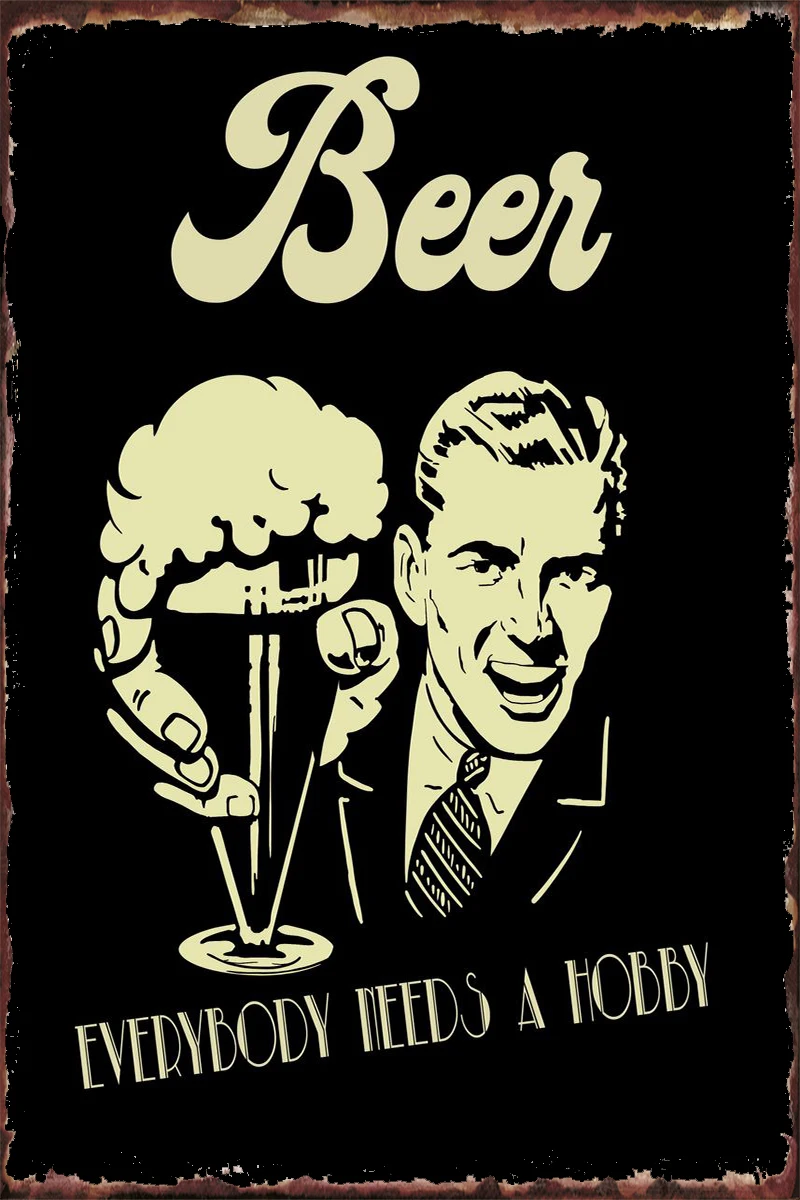 

Настенный декор для пива, декор для комнаты, Ретро винтажный металлический знак, Жестяная Табличка для творчества, мужская пещера, кафе, паб,...