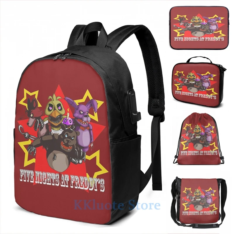 Рюкзак FNAF the gang с забавным графическим принтом для мужчин и женщин школьные ранцы