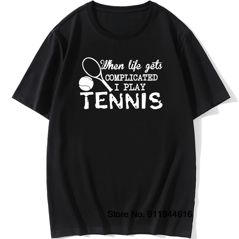 

I Love Play Tennis T-Shirt Men Clothes Gift Cotton Short Sleeve Normal Funny T Shirt Graphic Harajuku Retro