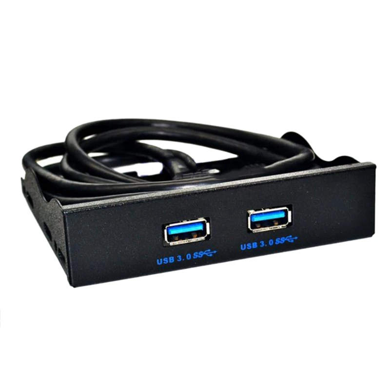 

USB3.0 Floppy Drive Front Panel 3.5 Inch 19PIN to USB3.0 Dual Port DIY Expansion One for Two