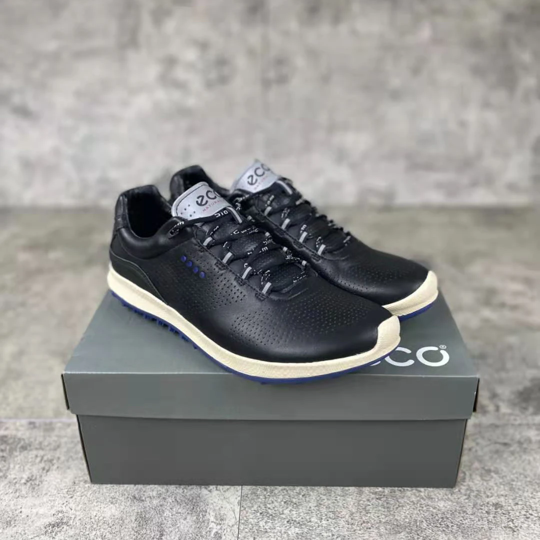 

New Men Golf Shoes Genuine Leather Brand Outdoor Golf Walking Sport Shoes Black Classic Mens Golf Sneakers 2021