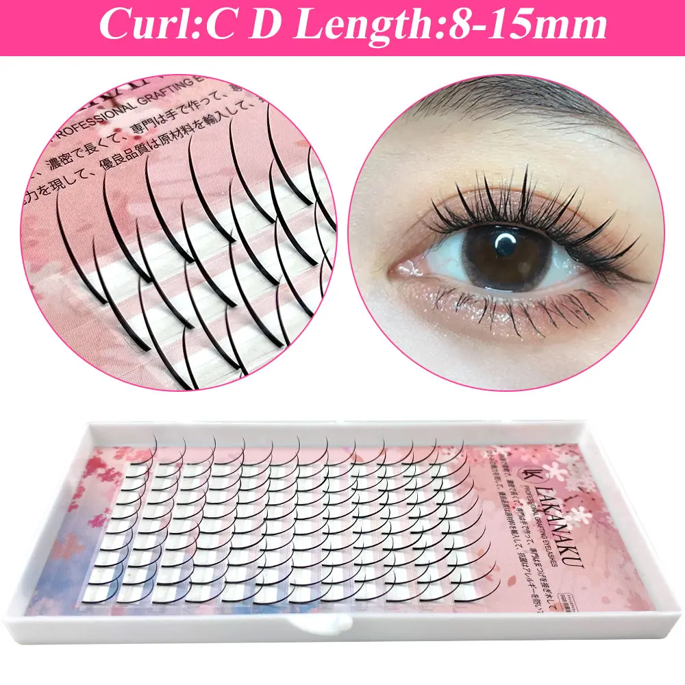 

D Curl 120Fans Premade Spikes Eyelashes Extension Lashes Volume Tray 8-18mm All Size Cilios Mink Individual Eyelashes