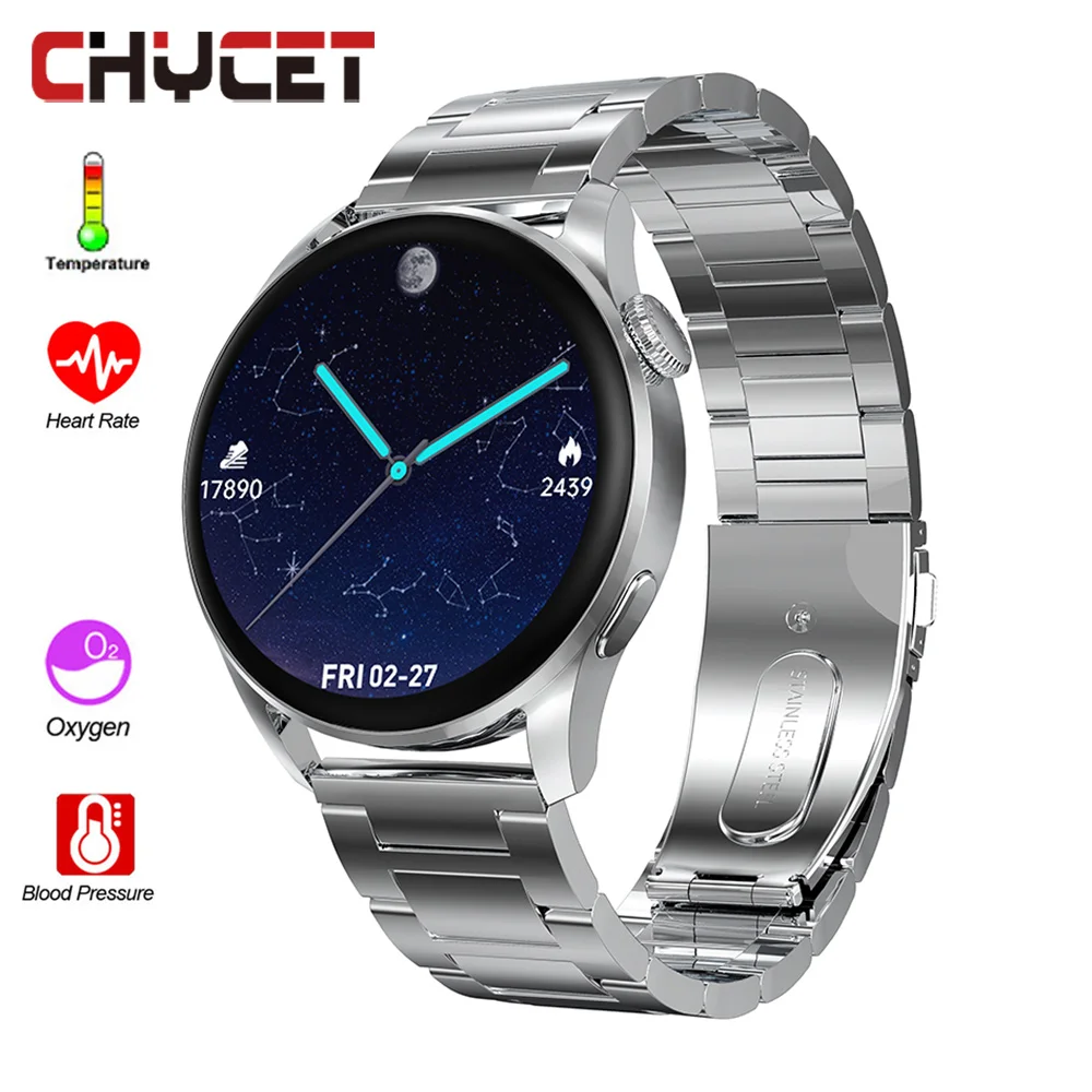 

CHYCET NEW Smart Watch Men Bluetooth Call Full Touch Screen Smartwatch Sports Fitness Tracker Watches for Xiaomi Huawei Ios