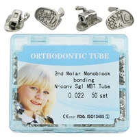 200 pcs50 sets dental orthodontic monoblock tubes mbt 022 2nd molar single buccal tube bondable