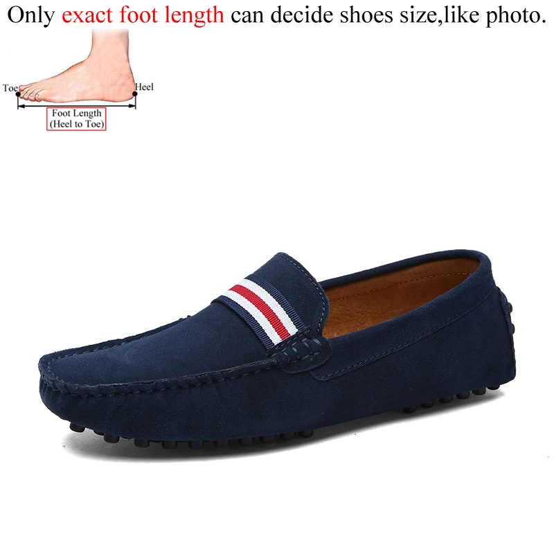 Blue Мужские кожаные лоферы; mocassin homme Mocasines Hombre; мокасины-лодочки; обувь для вождения; замшевые лоферы для мужчин; mokazyny Mocassim Masculino - Цвет: Blue