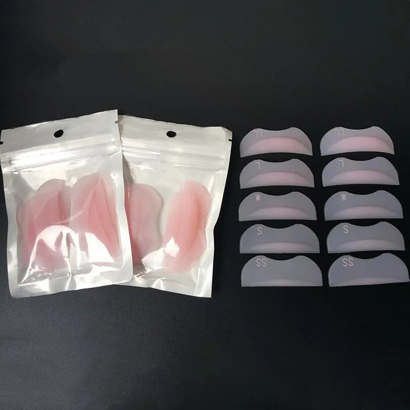 

5 Pairs Reusable Makeup Eye False Eyelashes Pads Silicone Eyelashes Curler Curling Perming False Eye Lash Extension Eye Pad
