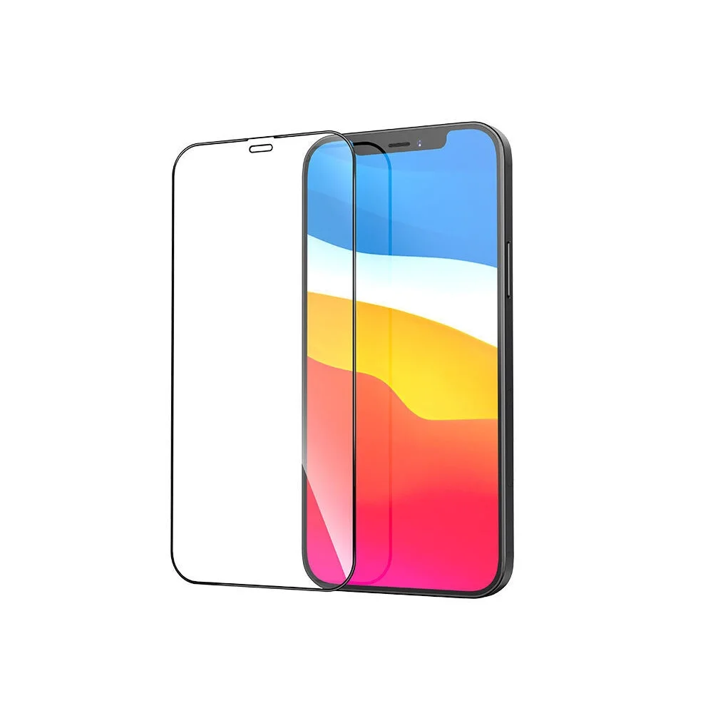 Защитное стекло для iPhone 12 Pro Max Full Glue (Комплект 2 шт) черный | Электроника