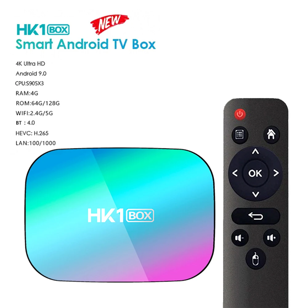 

HK1BOX TV Box 4GB 128GB 8K Amlogic S905X3 Smart TV BOX Android 9.0 Dual Wifi 1080P 4K Youtube PK X96AIR X3 A95XF3 Set Top Box