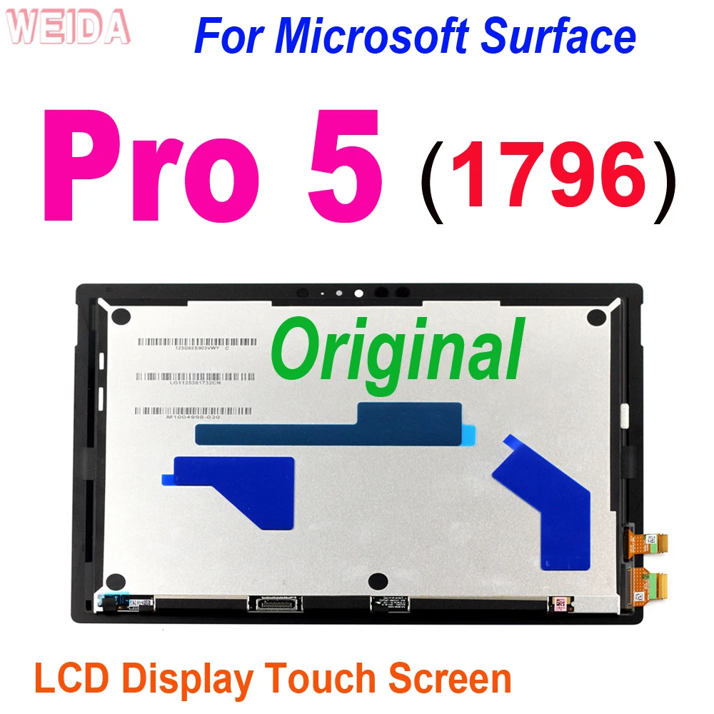Оригинальный ЖК-дисплей для Microsoft Surface Pro5 Pro 5 1796 LCD дисплей кодирующий