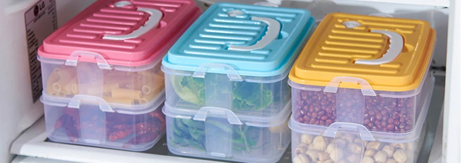 Konco холодильник Microwavable свежий хранения коробка анти-перекрестный вкус портативный яйцо овощи фрукты коробка для хранения еды