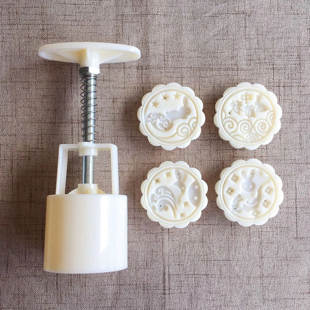 Mooncake плесень середины осени фестиваль цветок ручной пресс луна торт резак формы