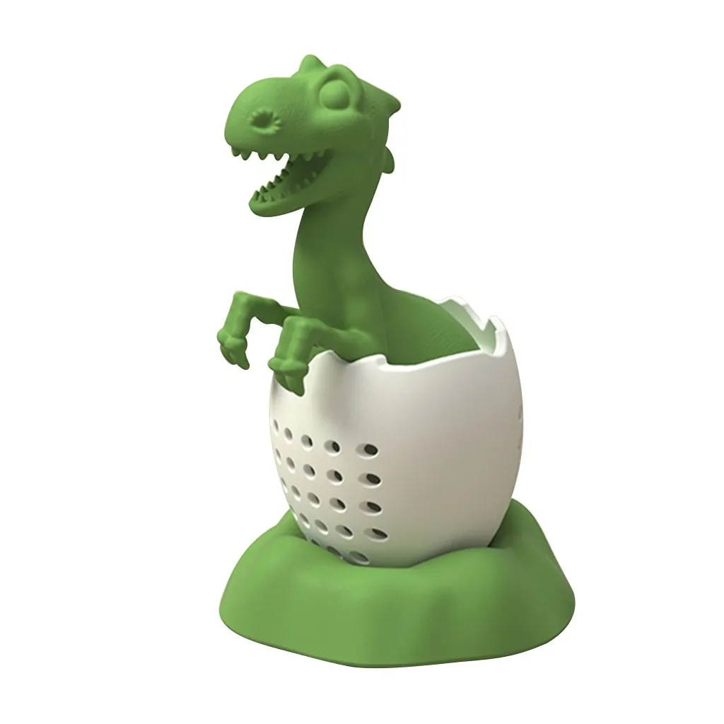 Силиконовый динозавр Чай фильтр для инфузионного чая утечки Фильтр Коробки