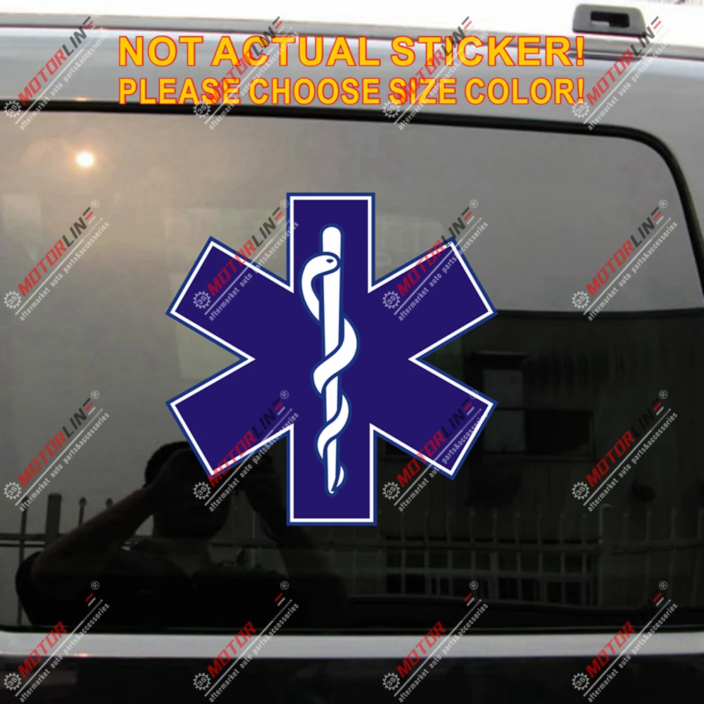 EMT Star of Life Медицинская Скорая помощь переводная картинка наклейка автомобиль