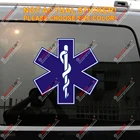 EMT Star of Life Медицинская Скорая помощь переводная картинка наклейка автомобиль винил светоотражающий выберите размер