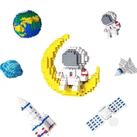 2021 new space astronaut planetary series various models small particles building blocks puzzle assembling childrens toy gifts