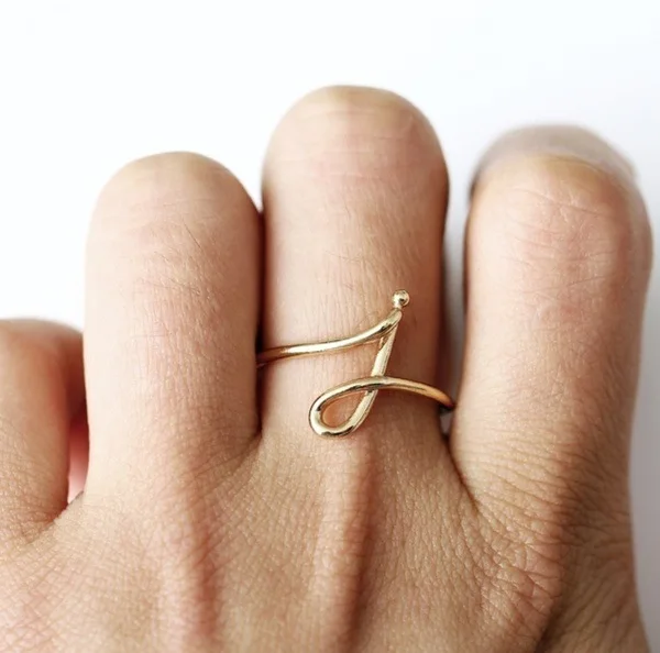 Кольца в виде букв дневного алфавита оригинальные кольца с именем