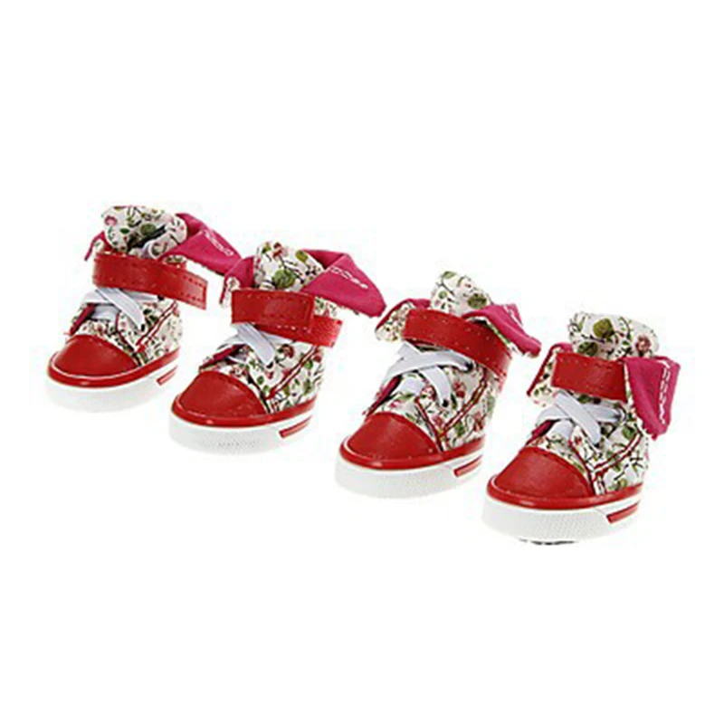 Новый дизайн цветочный узор сапоги для собак Водонепроницаемый и ветрозащитные