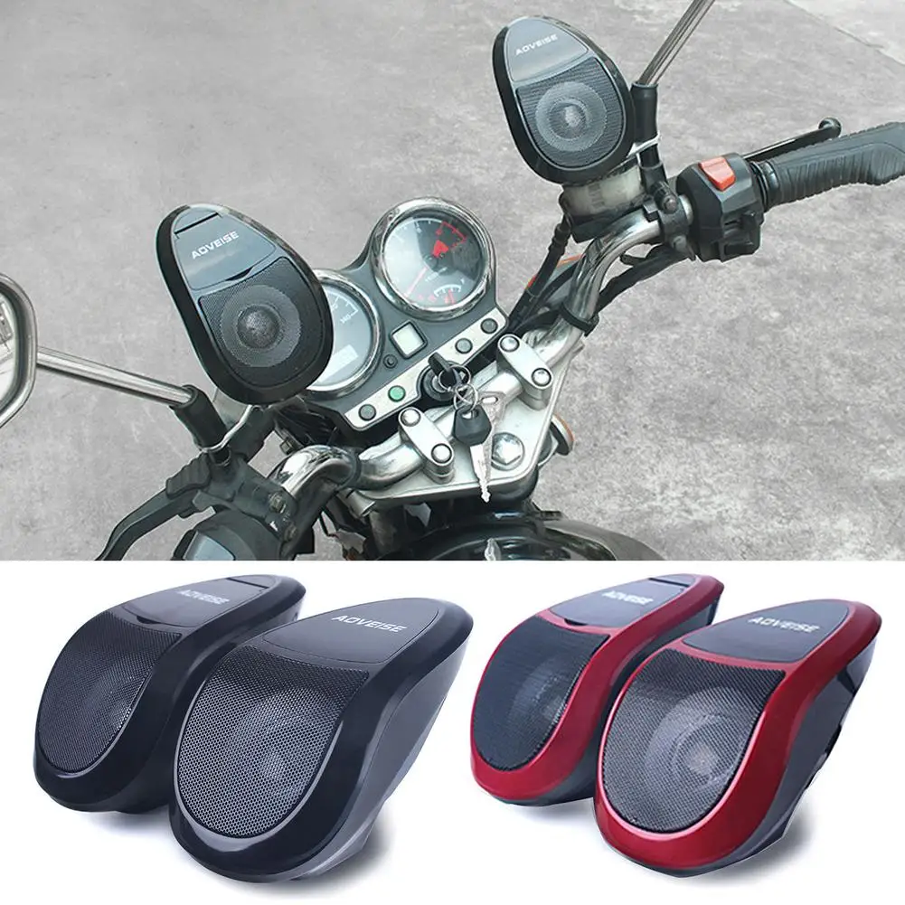 

Motorcycle Bluetooth5.0 Speakers Black Motorbike Stereo Speaker FM Radio Multi Purpose Waterproof High Quality Audio Amp System