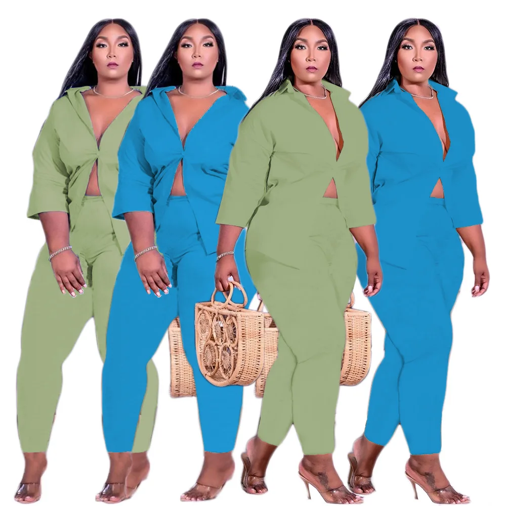

Best Seller Women Solid Purple Suit Shirt Two-piece Commuter Professional Suit