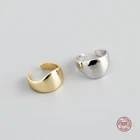 Серьги LKO из настоящего серебра 925 пробы для женщин, клипсы для ушей в простом стиле для девочек, уникальные серьги-каффы в офисном стиле, трендовые подарки Вечерние