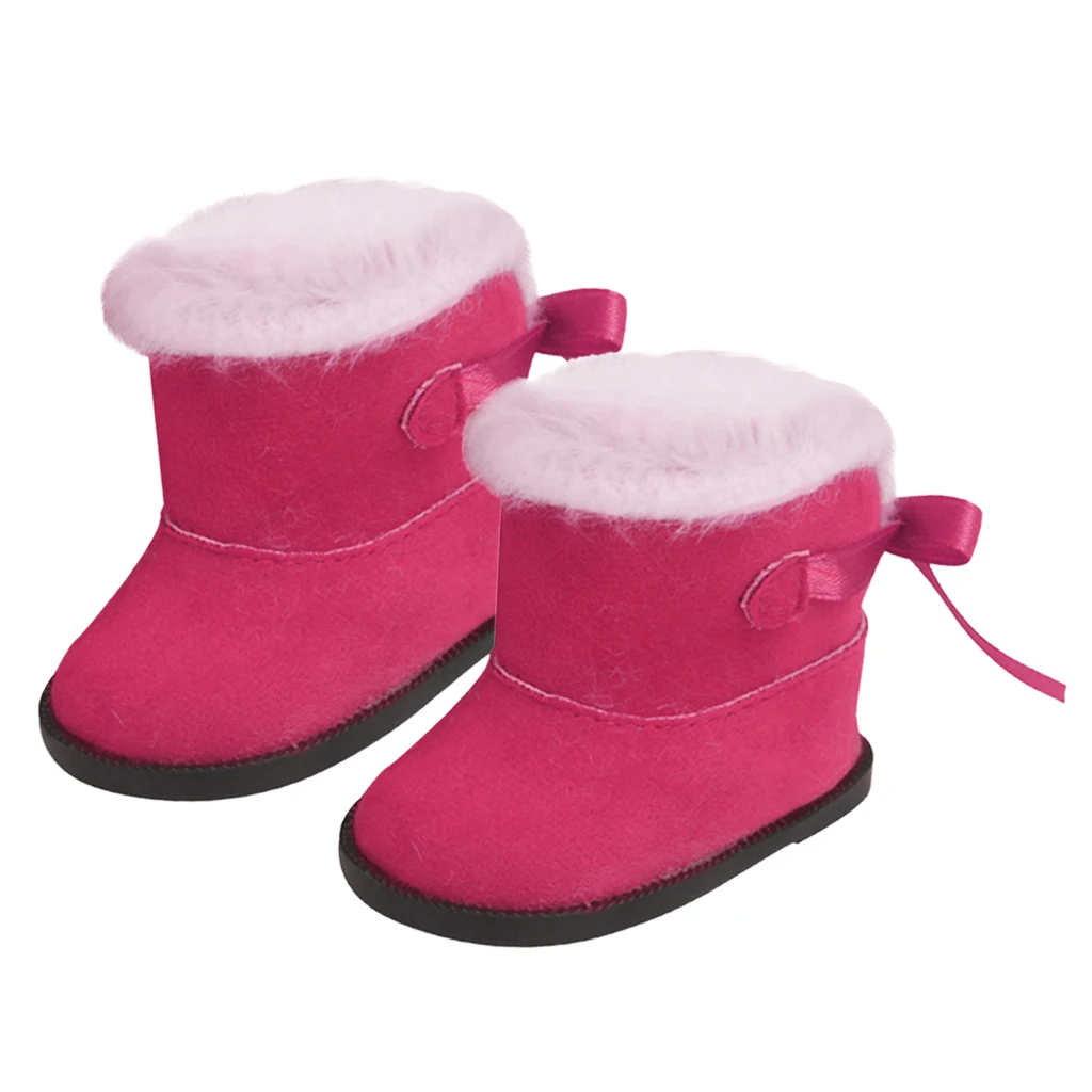 

1 Pair Mini Snow Boots Dress up Accessories for 18 inch American Dolls