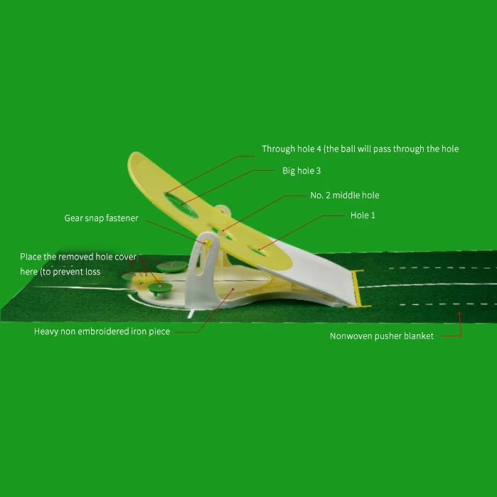 Портативный свернутый точный тренажер для гольф-клуба зеленый коврик тренировок