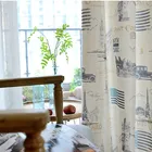 Шторы с мотивами Лондона для гостиной, спальни, занавески на окна в европейском стиле с принтом, готовые занавески