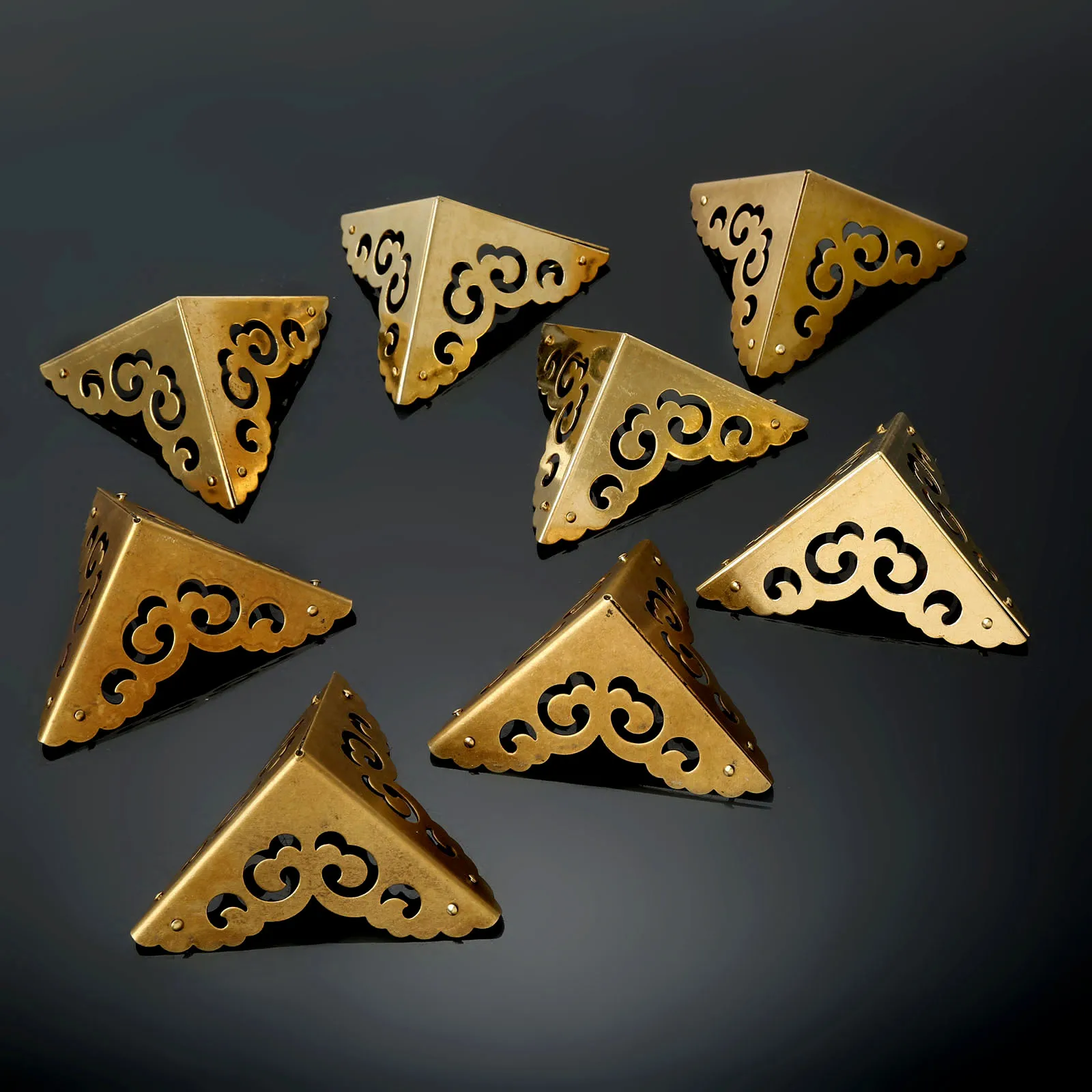 4 шт. чистый латунные уголки скобки протектор китайская мебельная фурнитура для