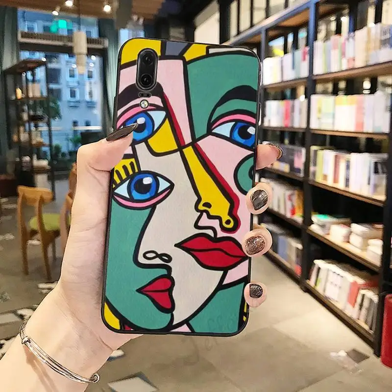 

Art retro painting Picasso abstract pattern Phone Case For Huawei honor Mate P 10 20 30 40 i 9 8 pro x Lite smart 2019 nova 5t