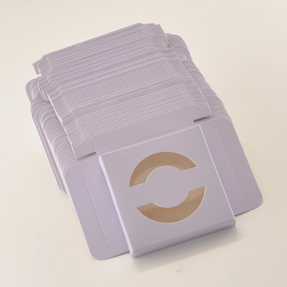 

50/pack Wholesale Eyelash Packaging Box Lash Boxes Package Custom Square Paper Box False Eyelashes Makeup Storage Case Vendors