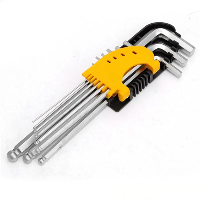 9 шт. Набор шестигранных гаечных ключей CRV метрические очень длинные шариковые