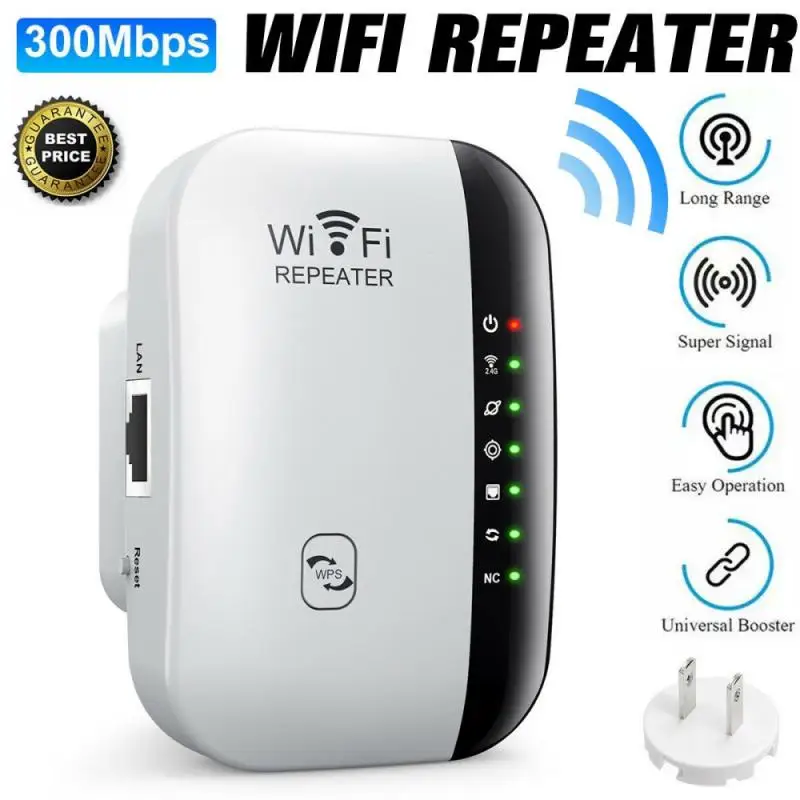 

2021 NEW WiFi Signal Repeater Extender Range Booster Internet Network Amplifier US EU UK AU Plug
