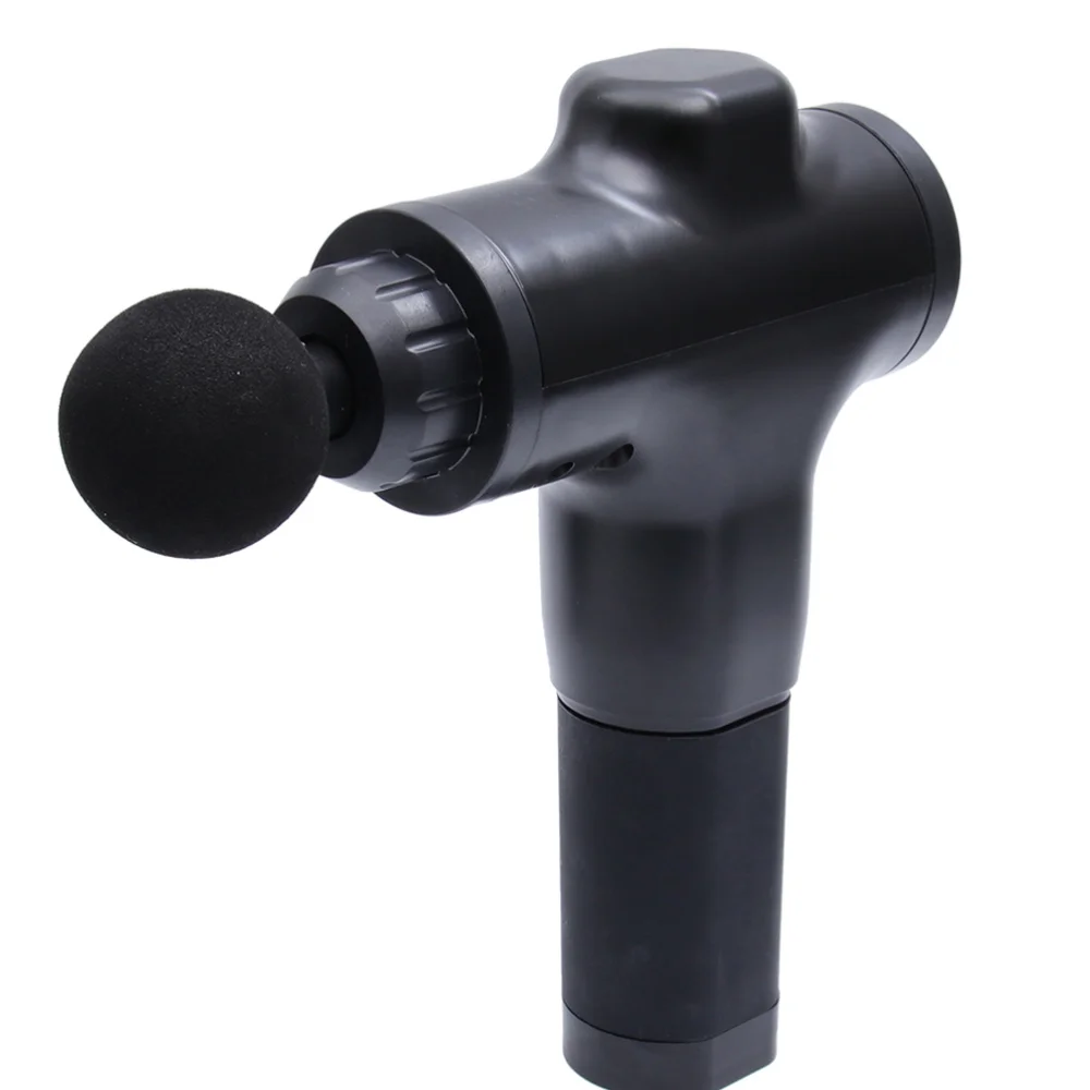 

1pc Electric Fascia Massager Muscle Relaxation Massager Vibration Fitness Equipment Muscle Massager with US Plug (Black)