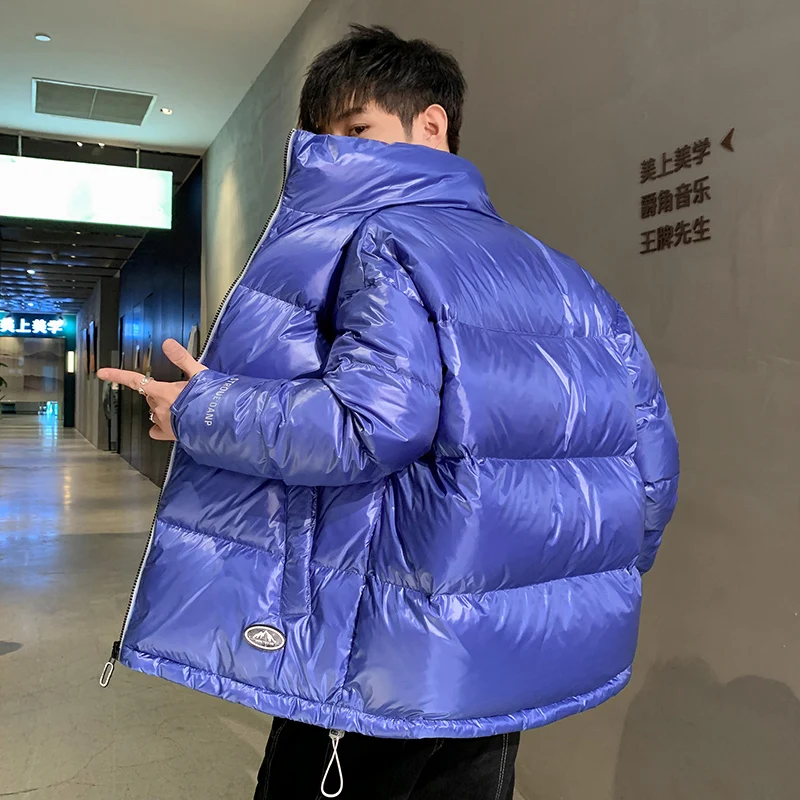 Casual Winter 90% White Duck Down Jackets Double-Side Wear Thicken Warm Mens Stand Collar Down Coats Plus Size M-4XL Top Parkas