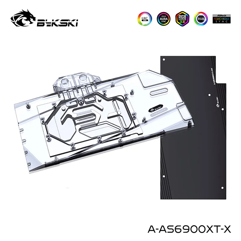 

Bykski кулер для воды для ASUS TUF RX 6800XT,RX6900XT O16G игровая VGA Видеокарта охлаждающий блок, G1/4 ",A-AS6900XT-X
