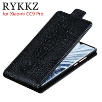 genuine leather flip up and down case cover for xiaomi mi cc9 pro mobile phone stand case for xiaomi cc9e leather cover