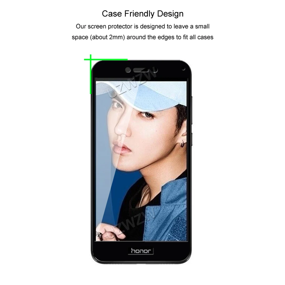 Закаленное стекло для Honor 8 lite с полным покрытием Защитная пленка телефона