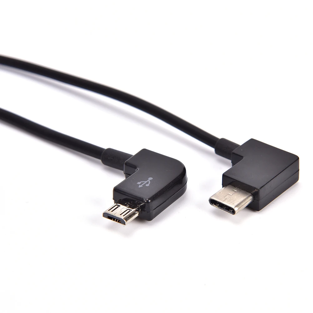 1 шт. Micro USB Type C кабель для передачи данных 90 градусов OTG Шнур портативного