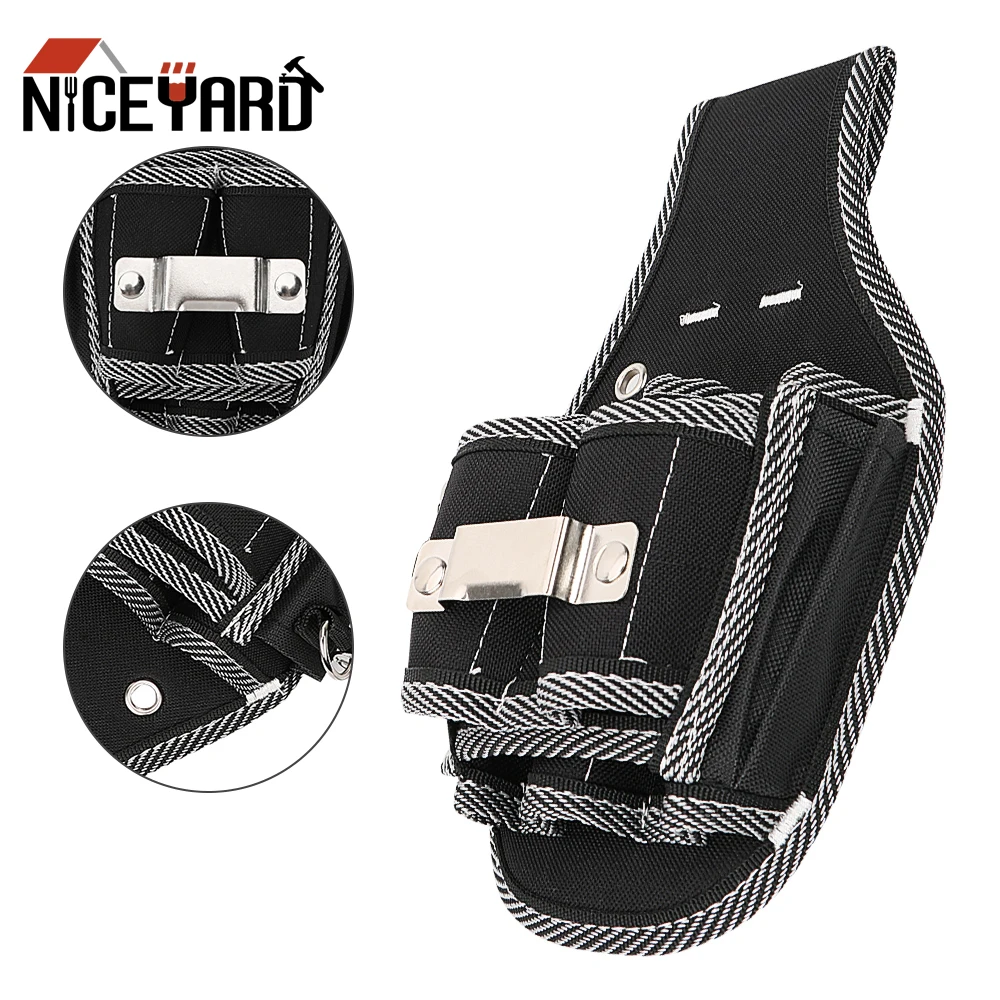 

NICEYARD Belt Pouch Bag Waist Pocket Tool Drill Hammer Storage Carpenter Tool Bag Portable Drill Screwdriver Utility Kit Holder