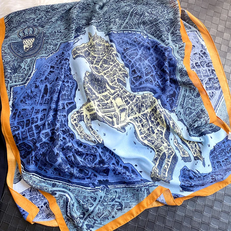 

2020 Female Foulard Echarpe Designer Bandana Shawls and Wraps Women Cotton and hemp Scarf winter Fashion carriage Beach Hijab