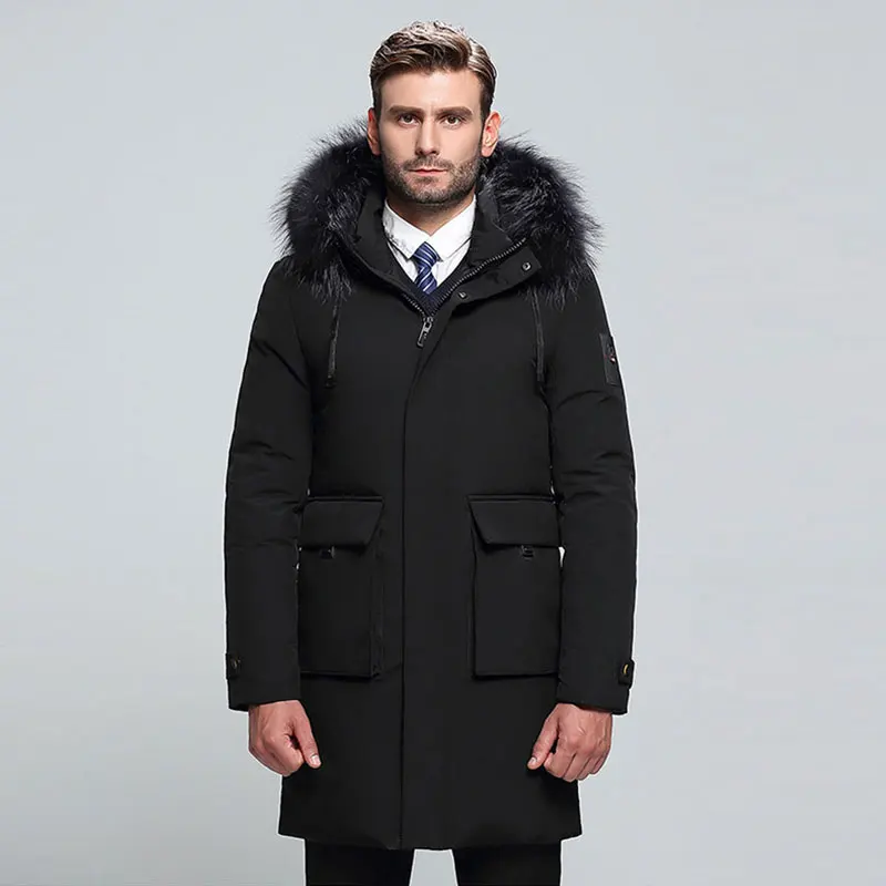 2020New Winter Long Jacket Windproof Male Cotton Fashion Men's Parkas Casual Man Coats High Quality Men Coat Plus Size XXXL