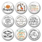 Ручная работа, спасибо, день осени, тыква, круглые фото, Стеклянные Кабошоны, демонстрация, плоская задняя сторона, сделай сам, изготовление ювелирных изделий