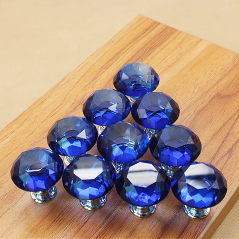 Синий скандинавский Хрустальный шкаф ручки круглый ящик и Шкаф Тянет мебельное