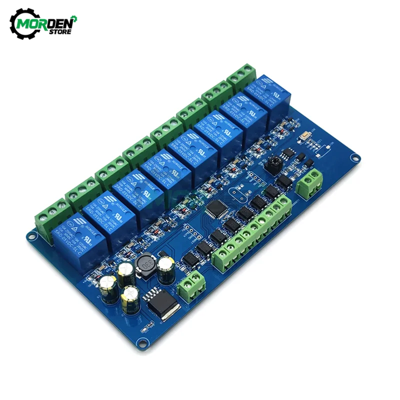 8 канальный релейный модуль Modbus RTU на каналов переключатель с ходовым выходом