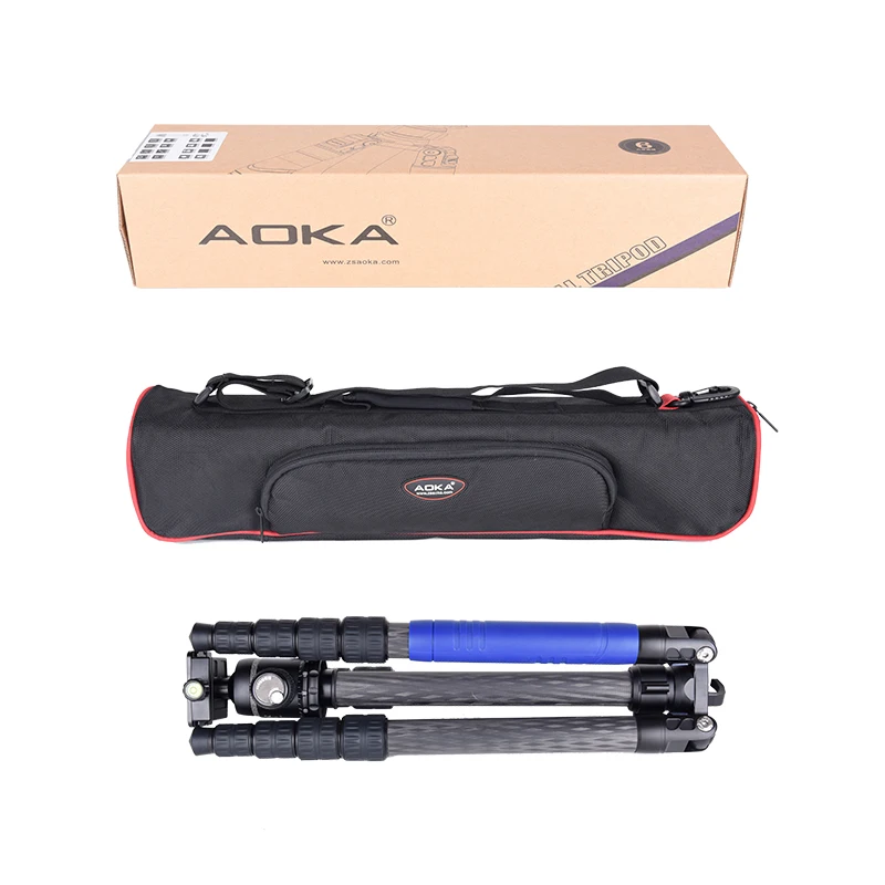 AOKA KU285C+KK38 Carbon Fiber Compact Travel Outdoor Low Gravity Tripod for Camera | Электроника