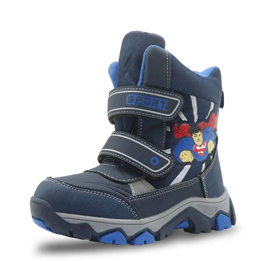 Зимние водонепроницаемые ботинки для мальчиков детская обувь из искусственной